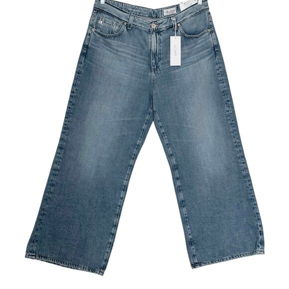 NWT AG Adriano Goldschmied Saige High Rise Wide Leg Crop Jeans Womens Size 32 - Picture 2 of 16
